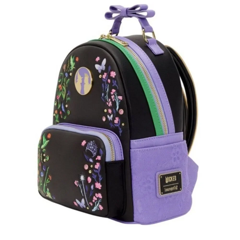 Loungefly Wicked Glinda & Elphaba Floral & Lace Mini Backpack Embroidered NWT
